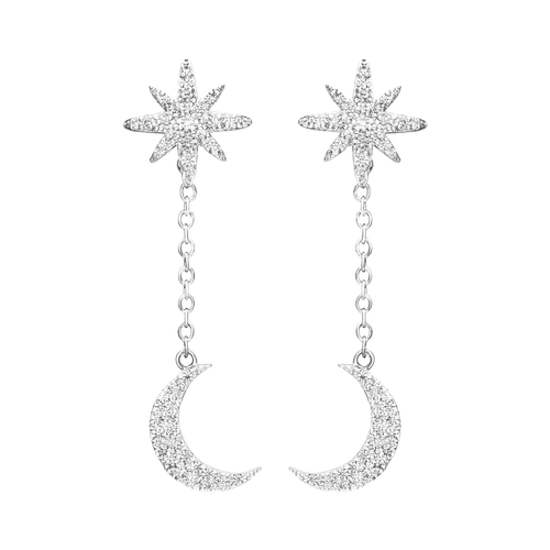 Moonstar / Earrings Silver