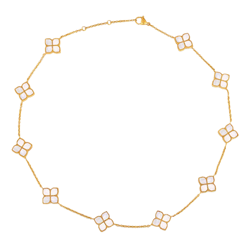 قلادة الجوري القصيرة / لؤلؤ ذهبي