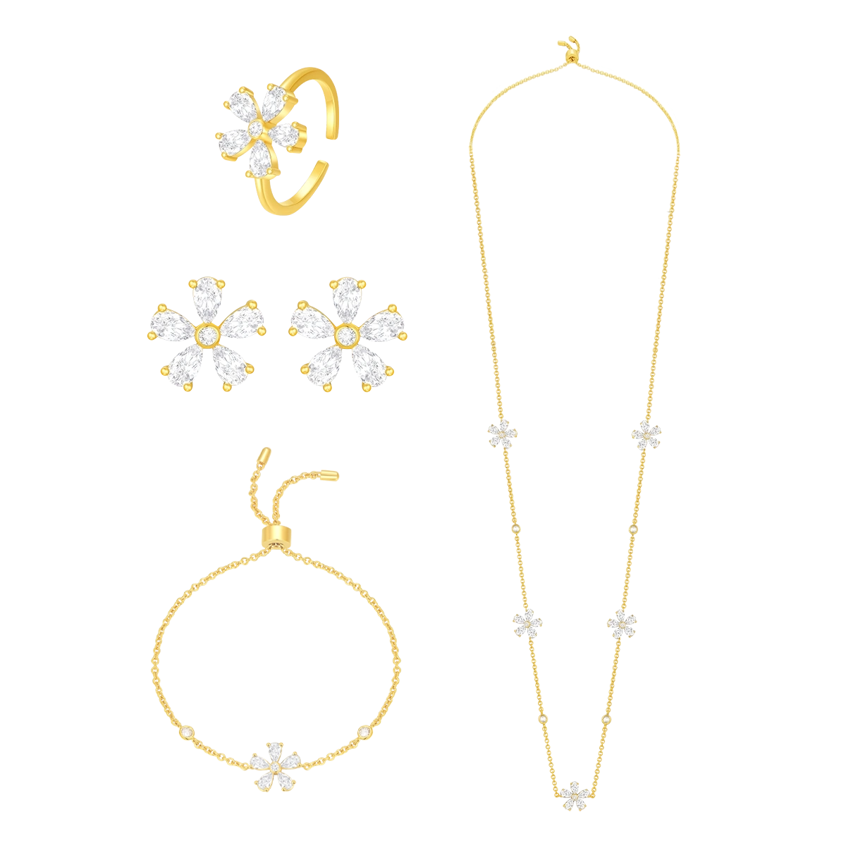 Daisy Flower / Simple Set Gold