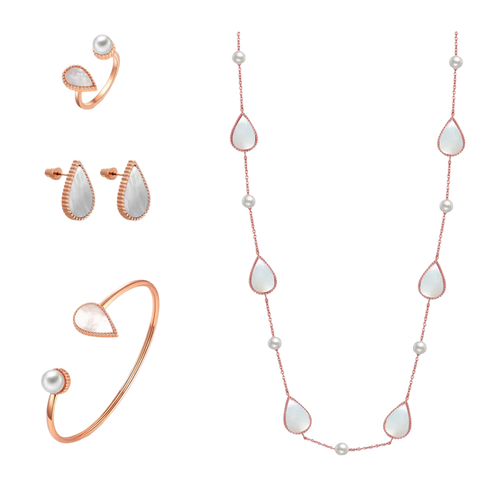 Drop / Set Pearl Rose Gold