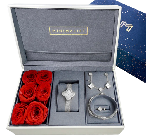 Flower Box / Alia and Mini Joory Pearl Silver