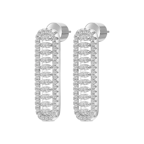 فاين / أقراط باللون الفضي