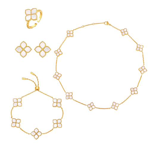 جوري / طقم اللؤلؤ بلون الذهب