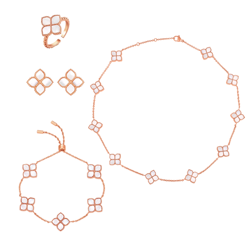 Joory / Choker Pearl Rose Gold Set