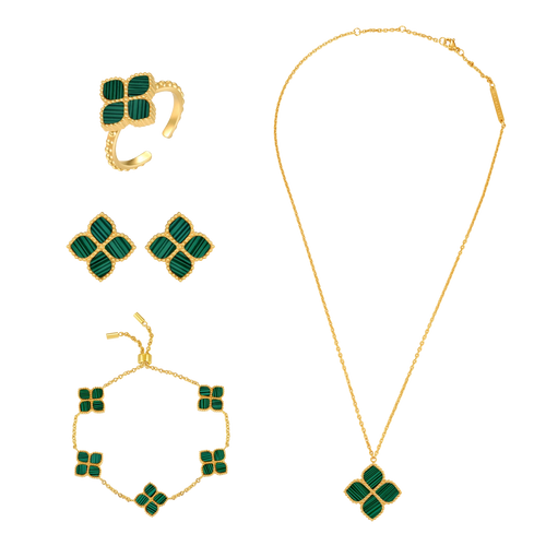 جوري / طقم اللؤلؤ بلون الذهب