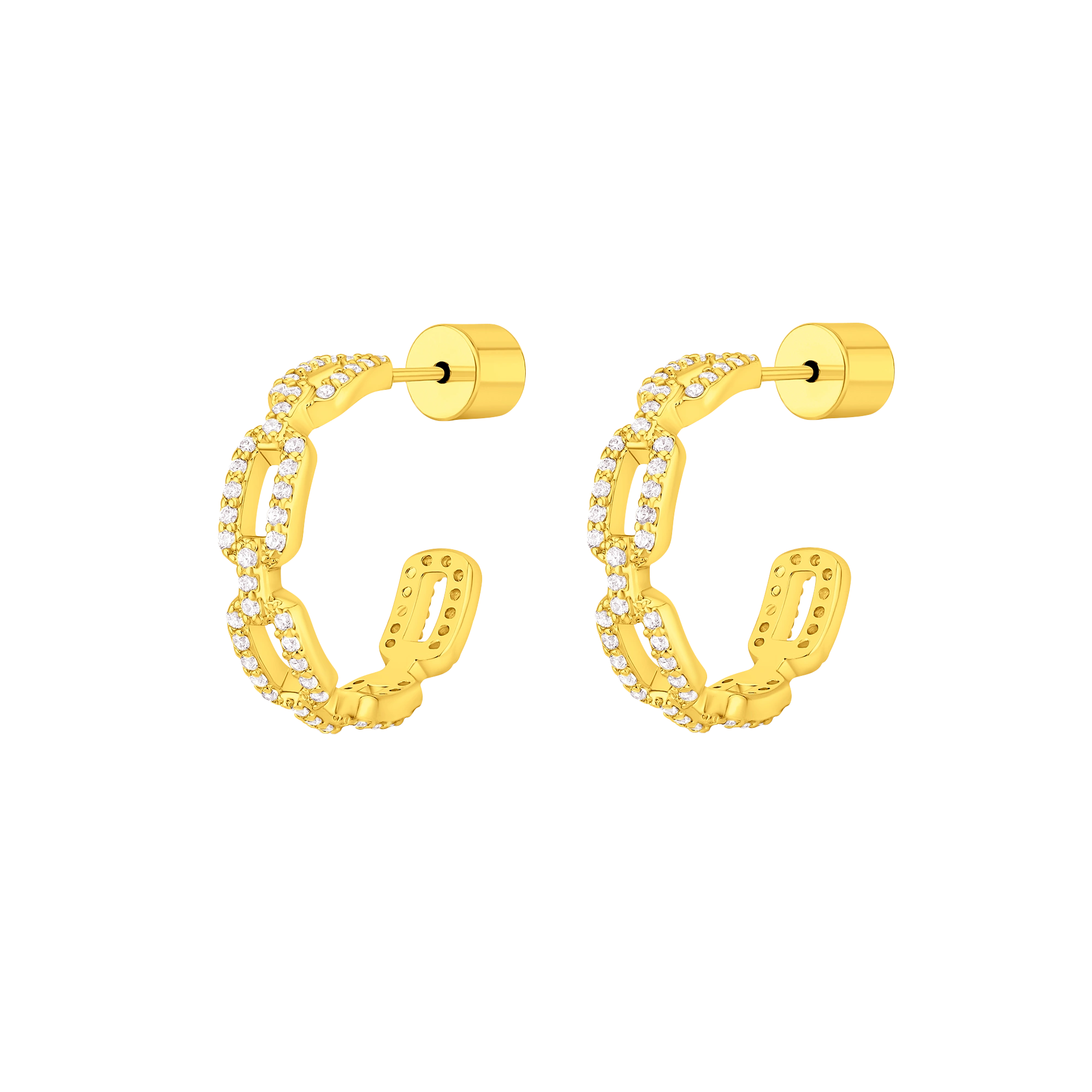 Links / Hoop Earrings Gold
