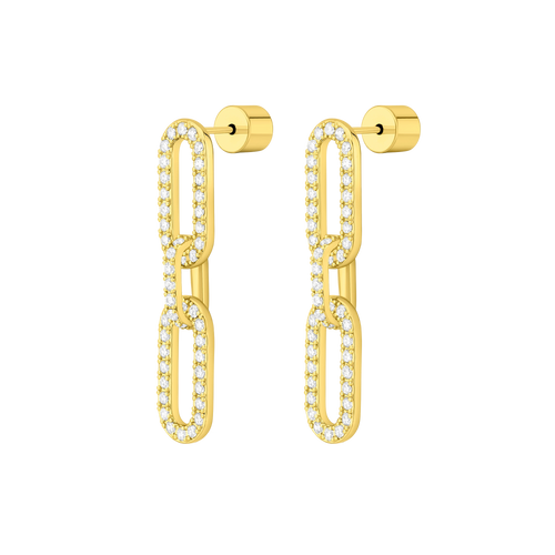 Links / Long Earrings Gold