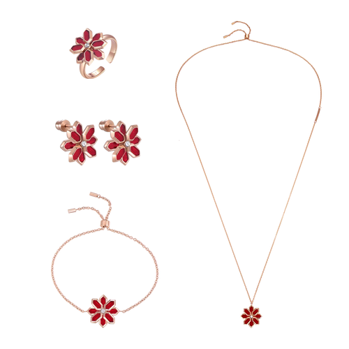 Lotus / Set Red Rose Gold