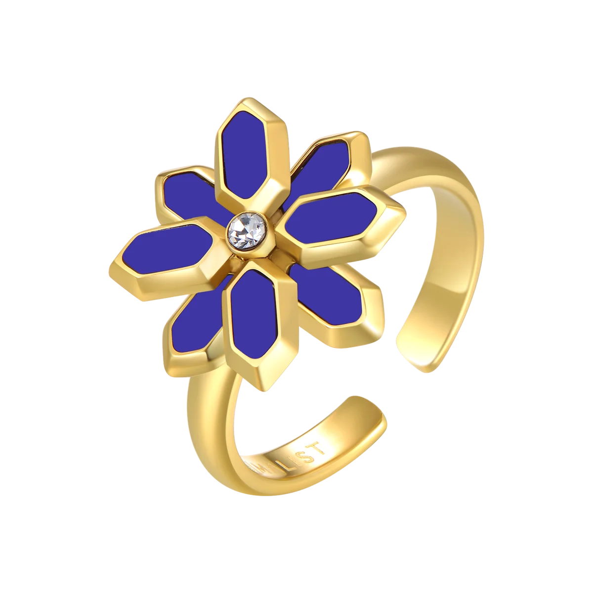 Lotus / Ring Blue Gold