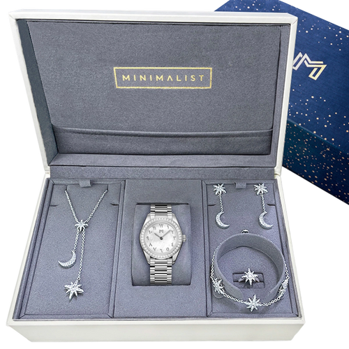 مون ستار / طقم باللون الفضي