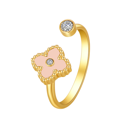 ميني جوري / خاتم وردي فاتح و ذهبي