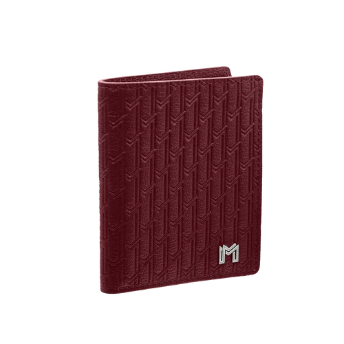 Camel Leather Burgundy / Silver