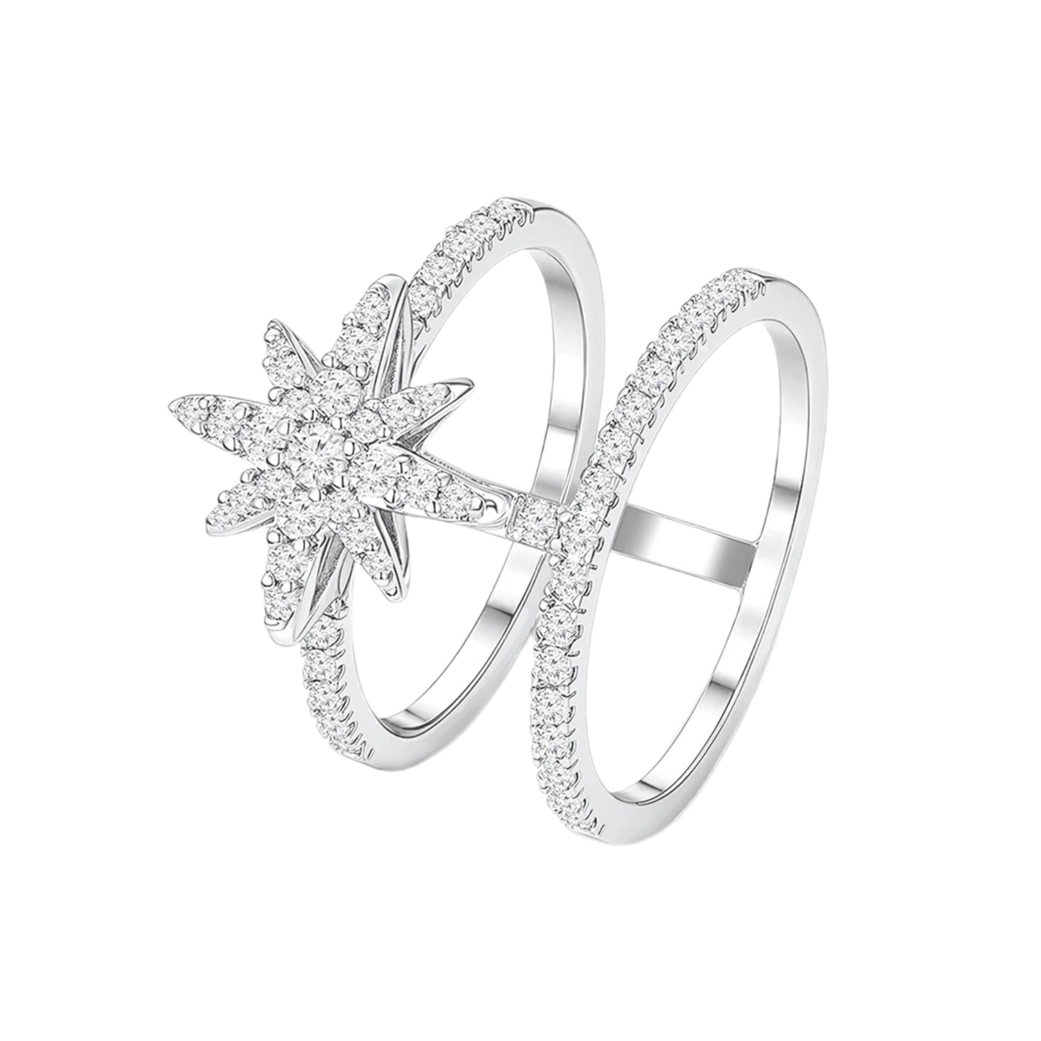 Moonstar / Dual Ring Silver