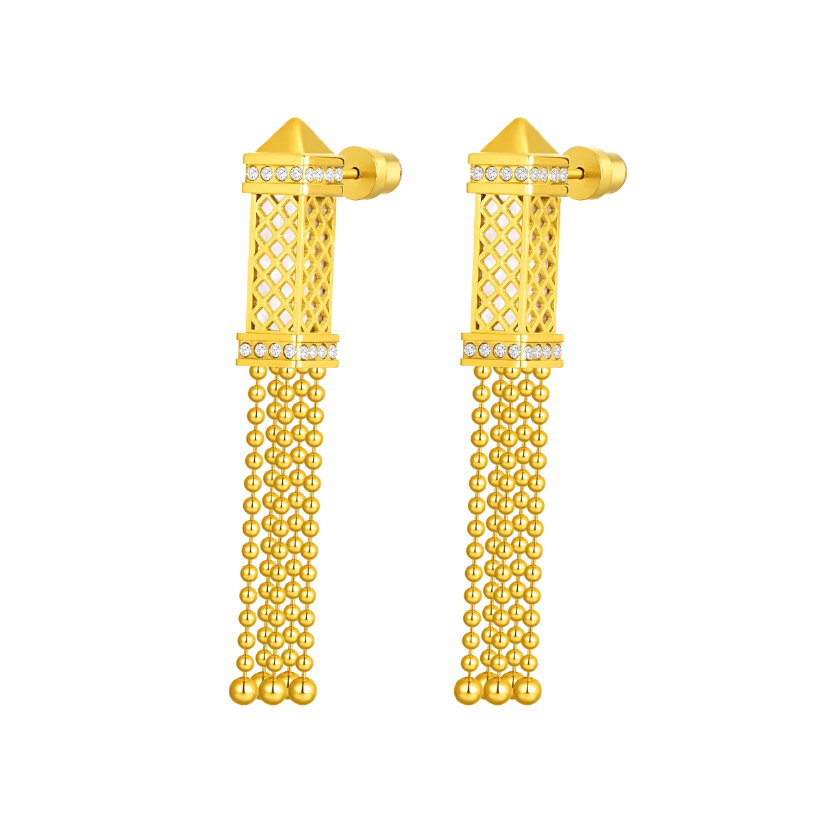 Tassel / Earrings Pearl Gold