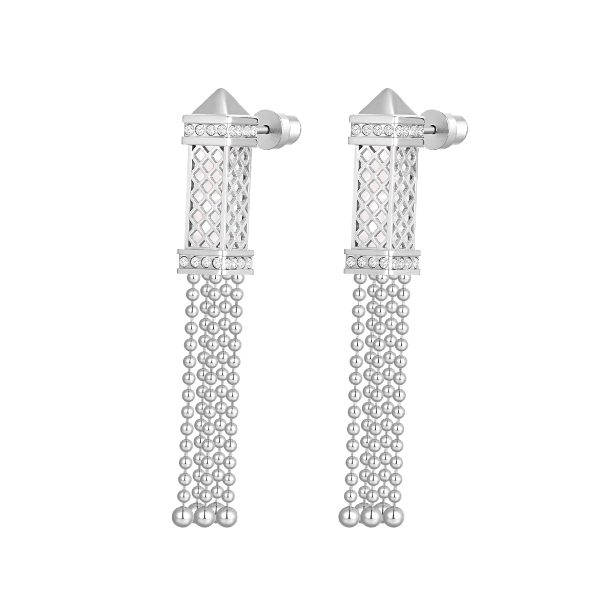 Tassel / Earrings Pearl Silver