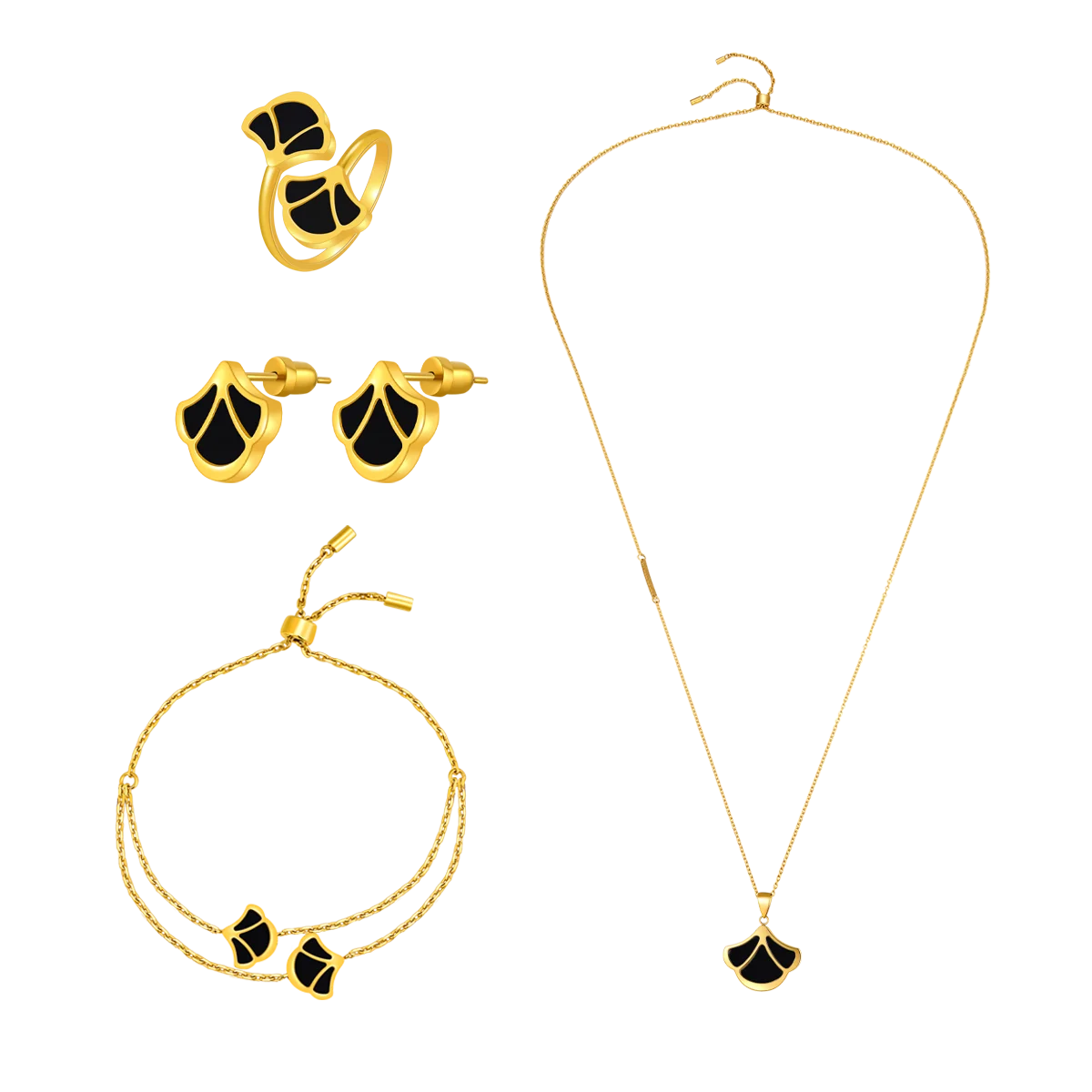 Tulip / Set Black Gold