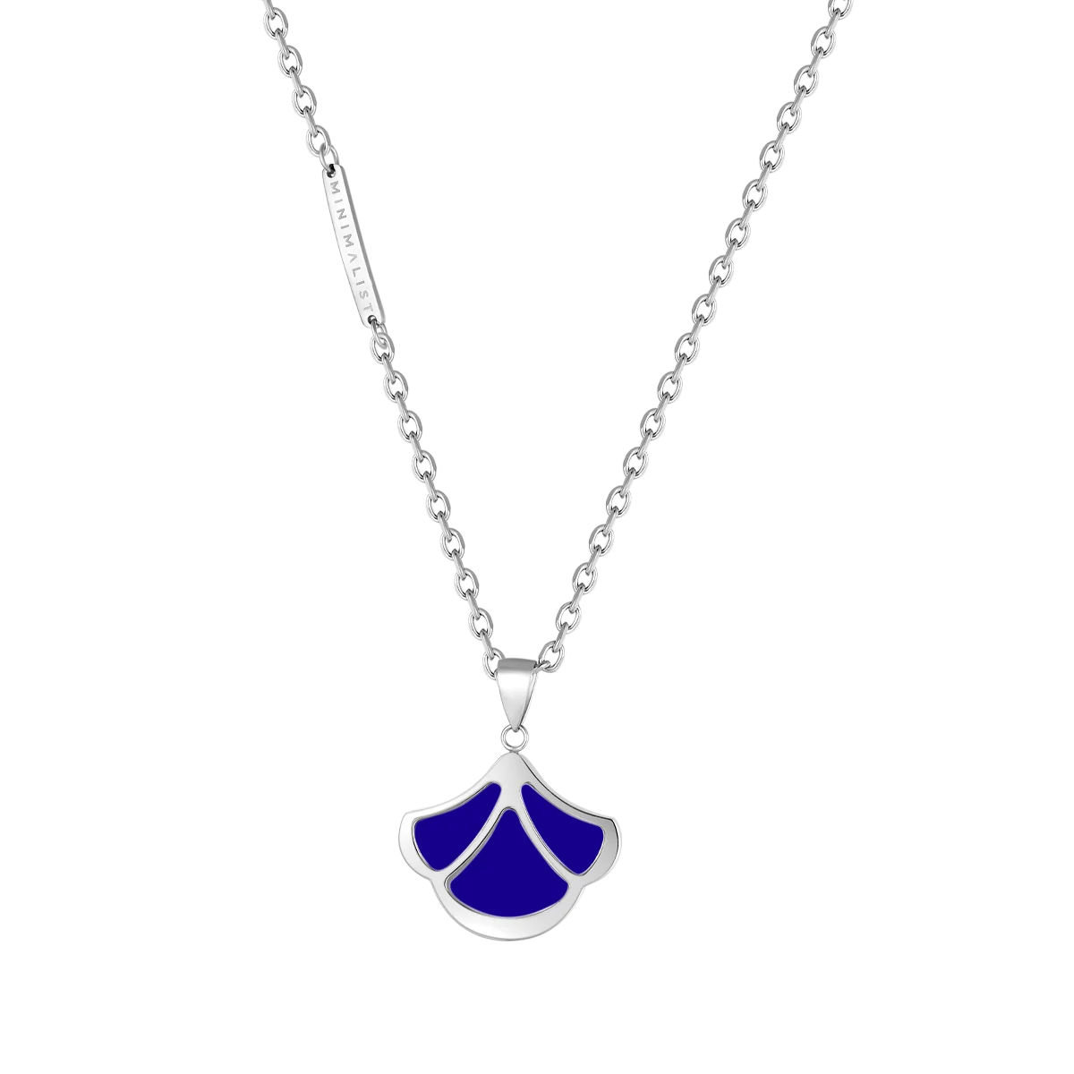 Tulip / Necklace Blue Silver