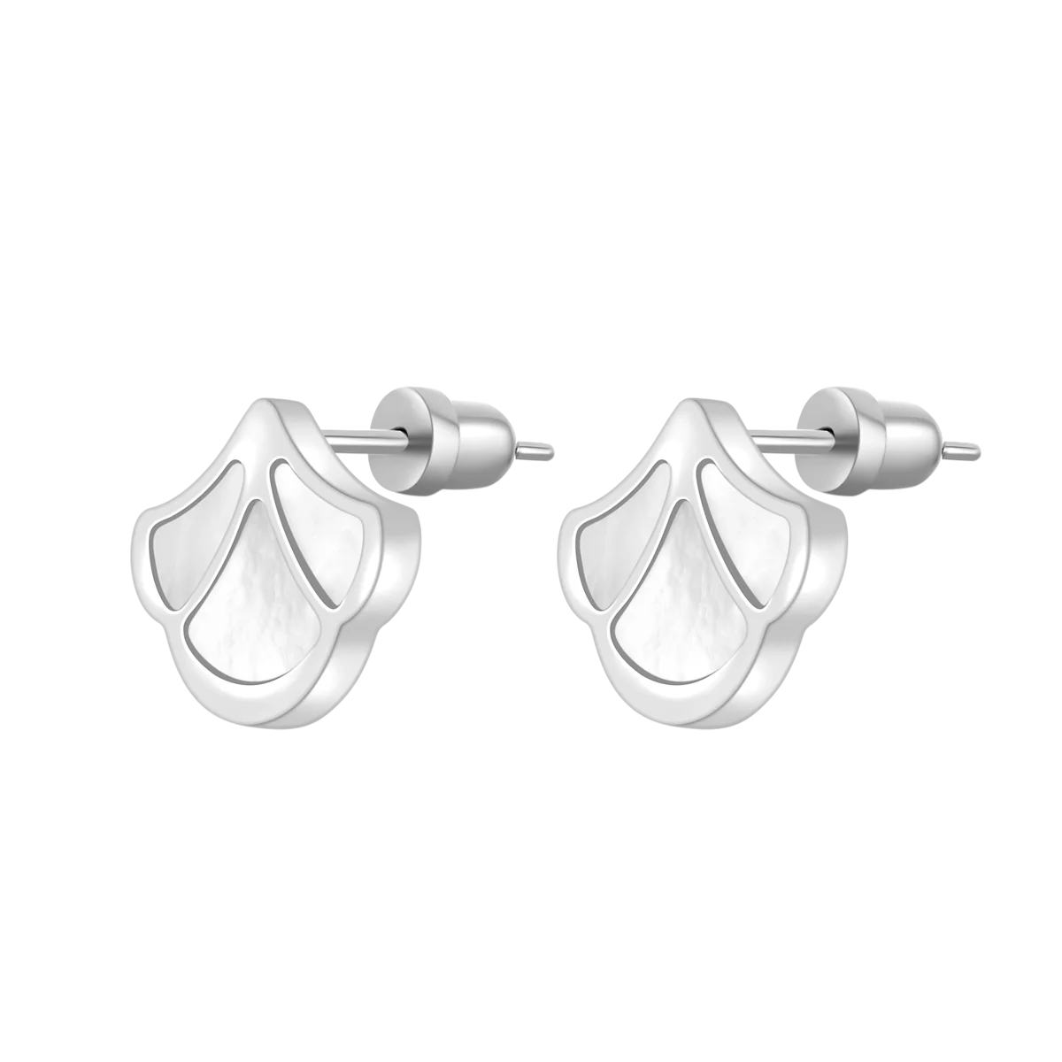 Tulip / Earrings Pearl Silver