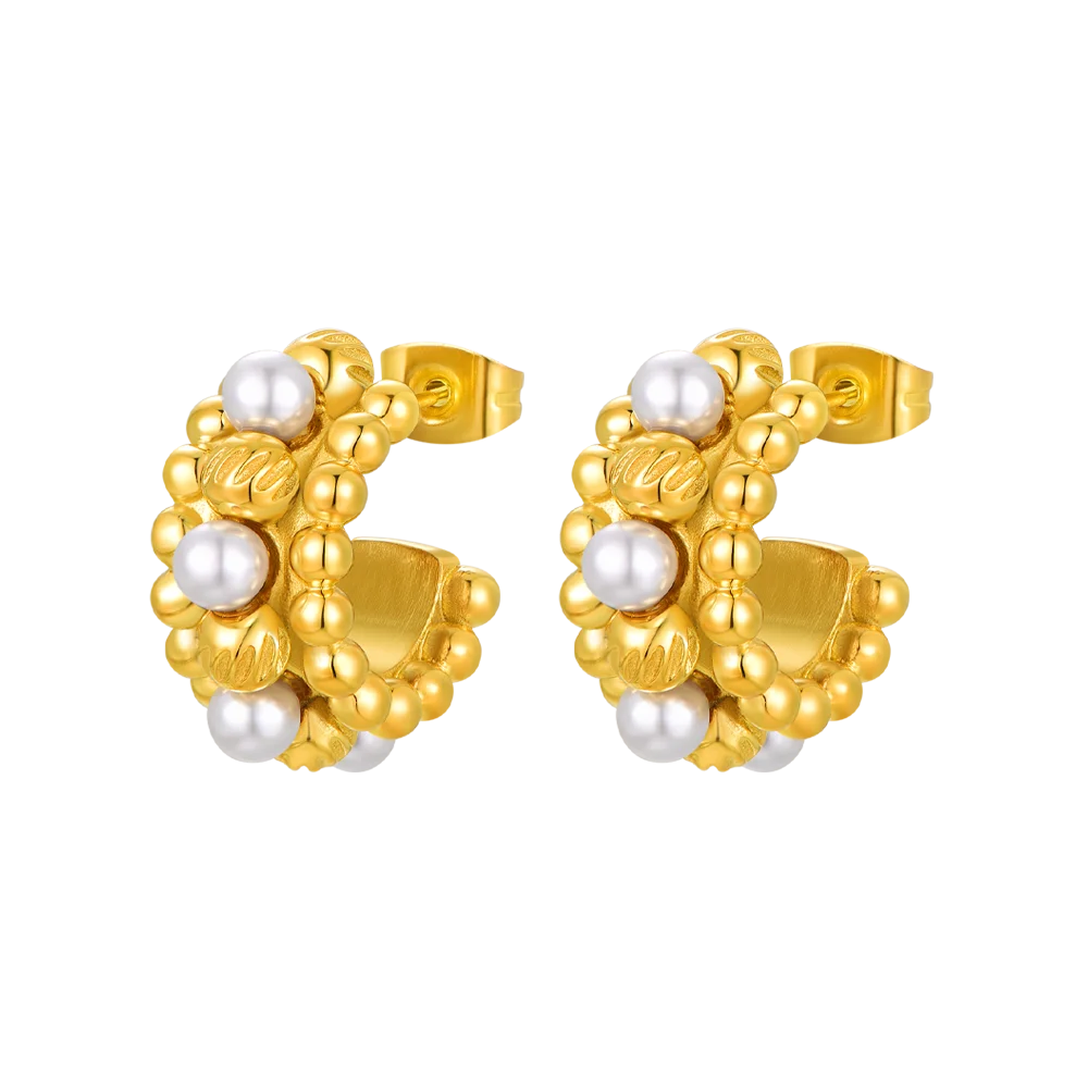 Sadaf / Earrings Pearl Gold