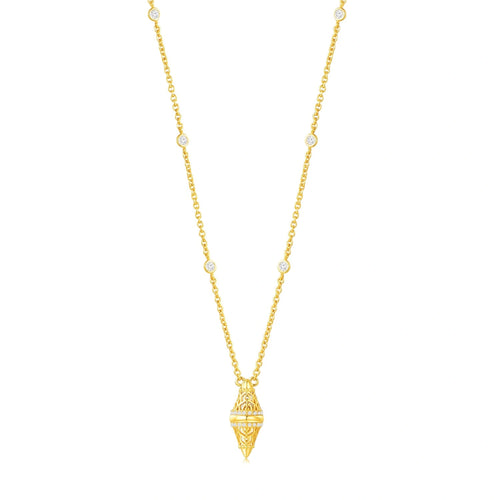 Lantern / Simple Necklace Gold
