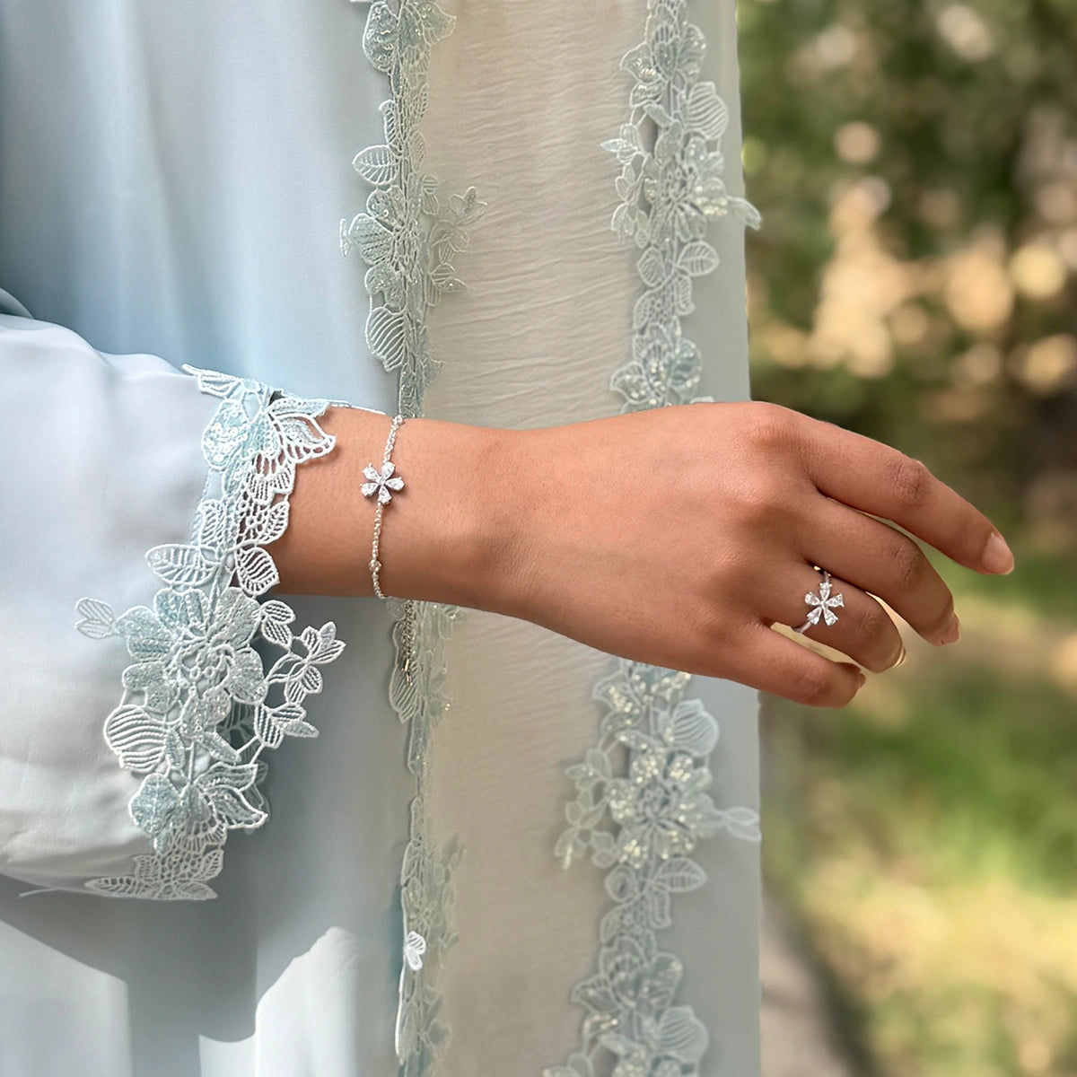 Daisy Flower / Bracelet Silver