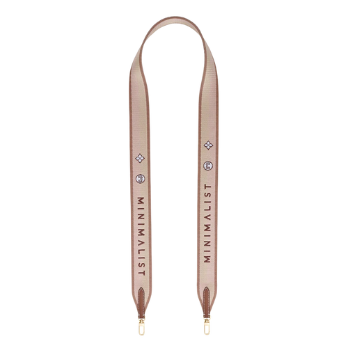 Handbag Strap / Tan & Pink