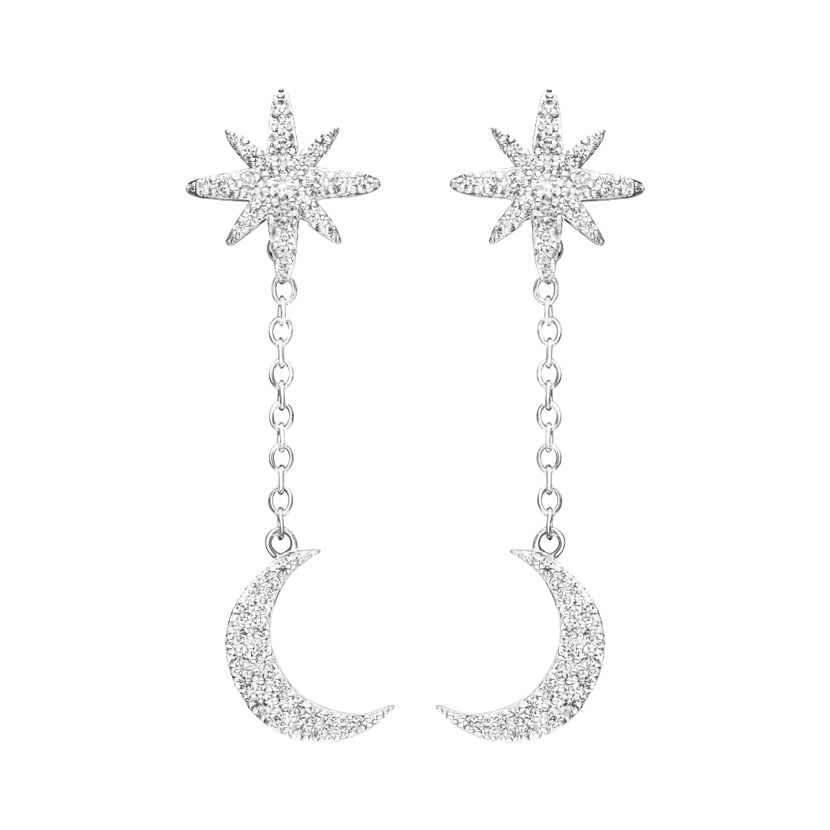 Moonstar / Earrings Silver