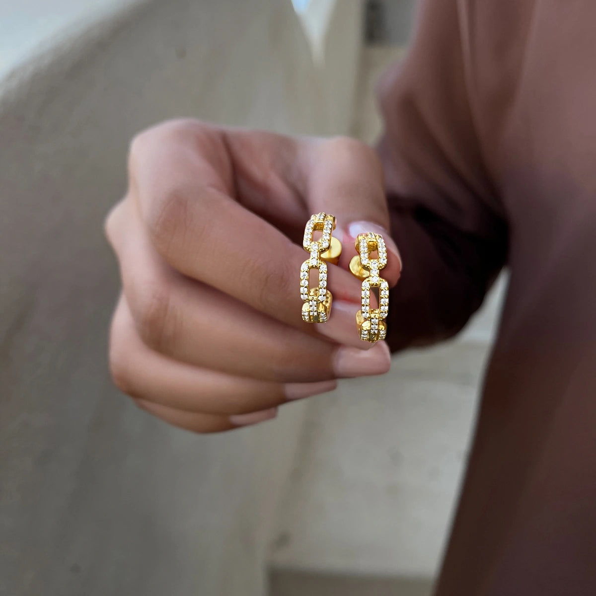 Links / Hoop Earrings Gold