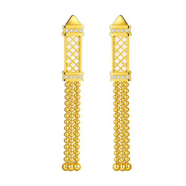 Tassel / Earrings Pearl Gold
