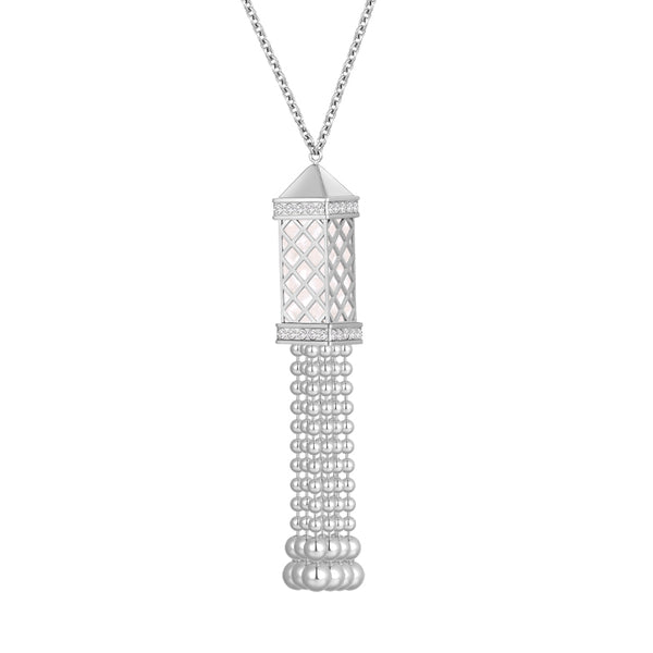 Tassel / Necklace Pearl Silver