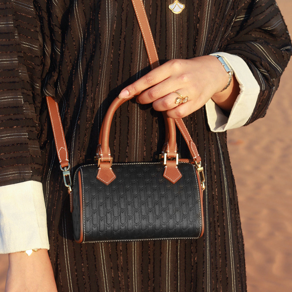 Reem Handbag / Black & Tan