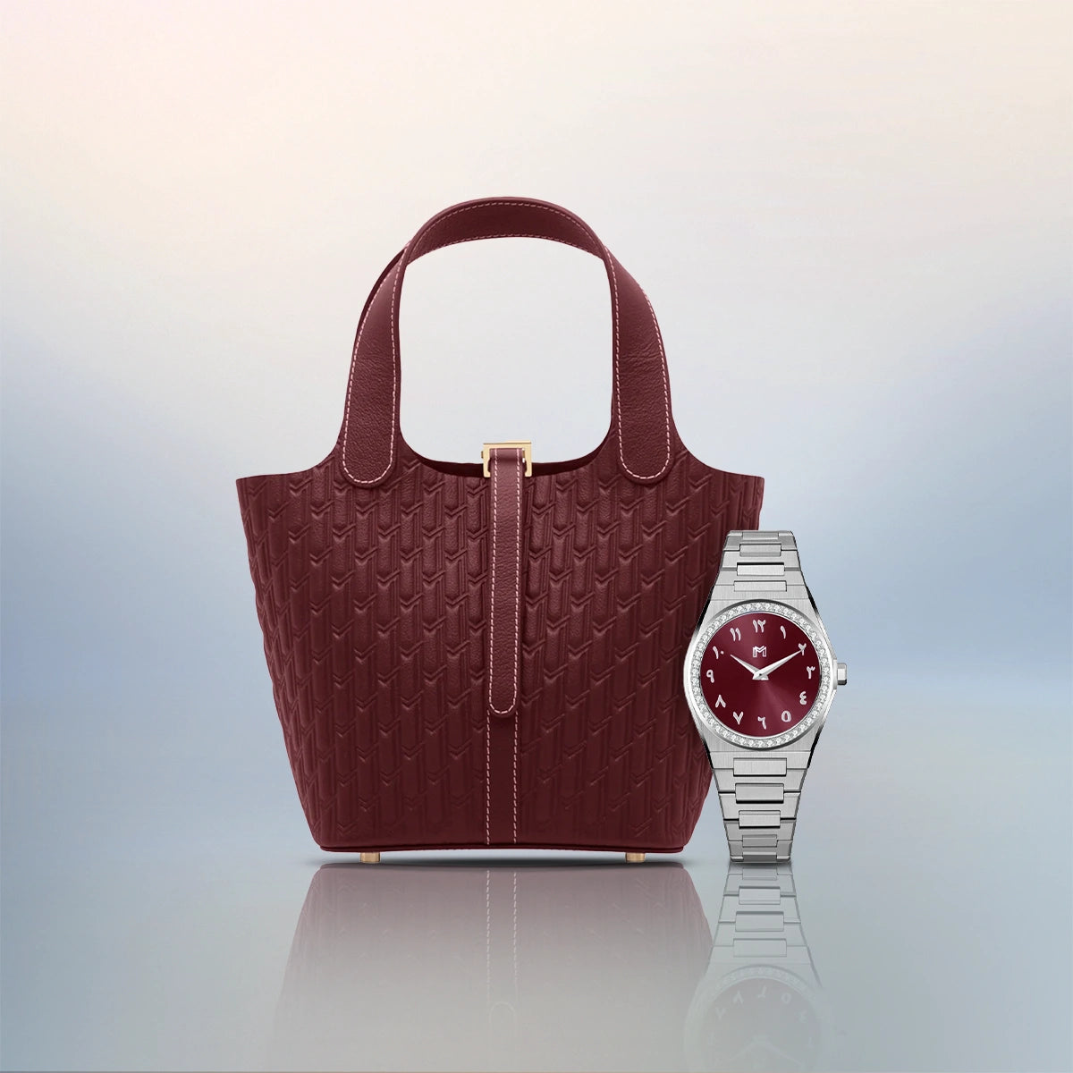 شنطة اليد اليازية / بورغندي