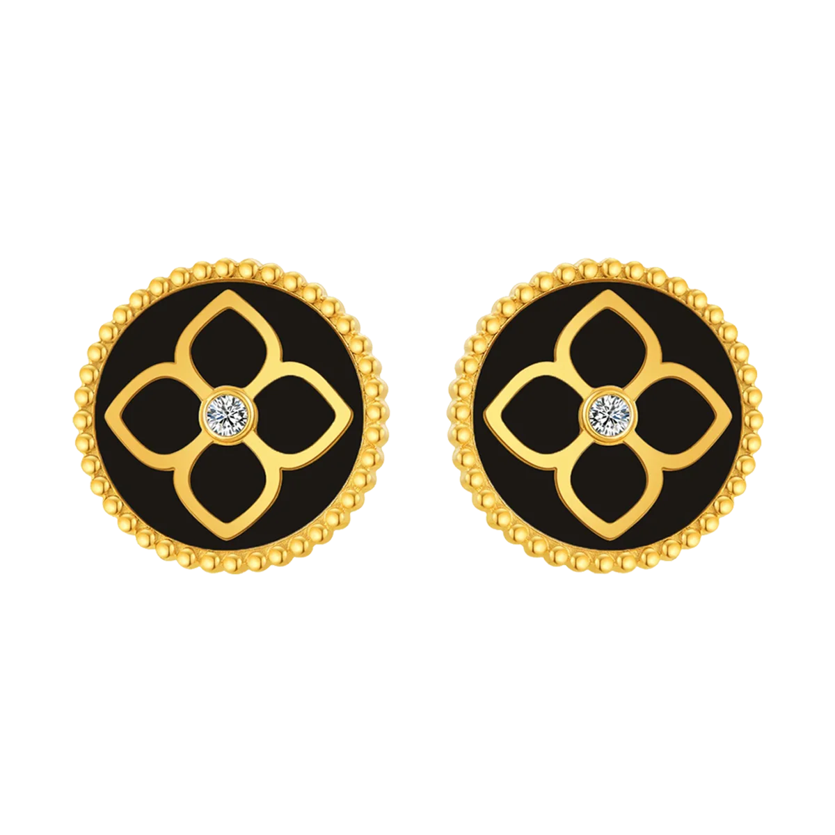 Ameera / Earrings Black Gold