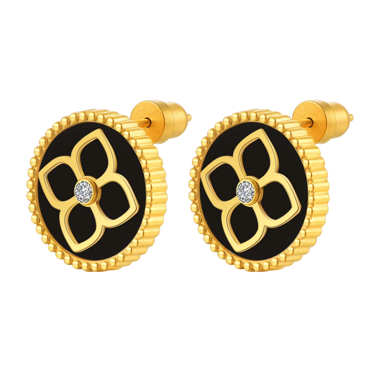 Ameera / Earrings Black Gold