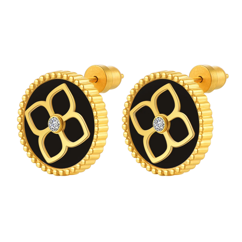 Ameera / Earrings Black Gold