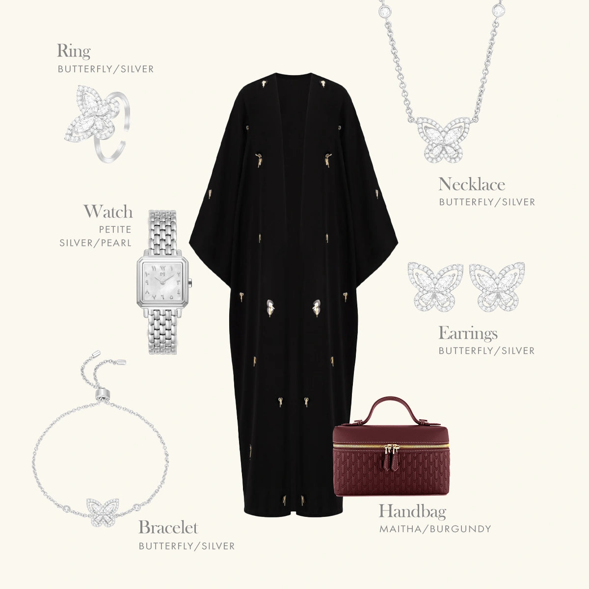 بترفلاي / سوار باللون الفضي