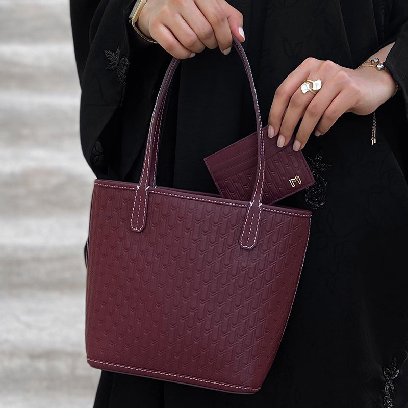 Mini Tote Bag / Burgundy