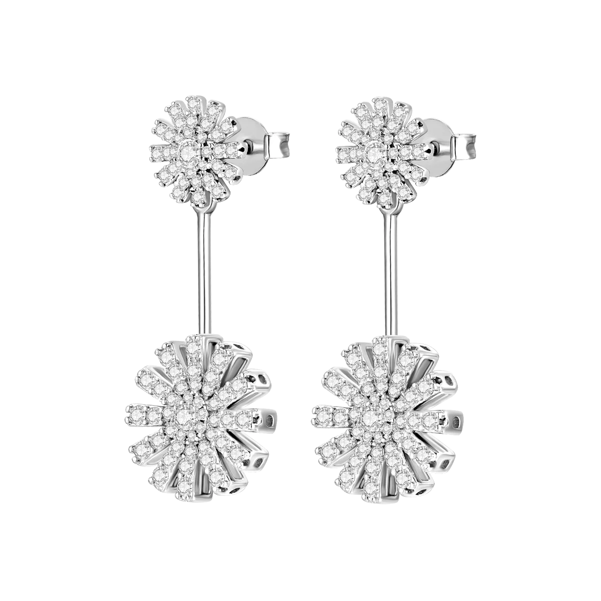 Charming Sunflower / Earrings Silver