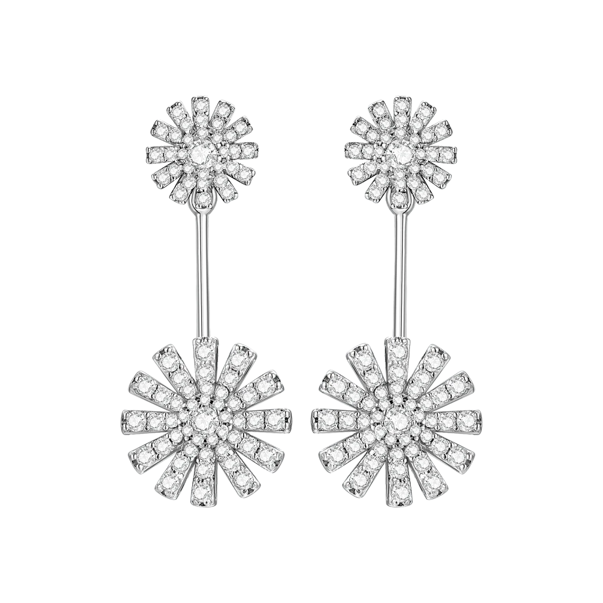 Charming Sunflower / Earrings Silver