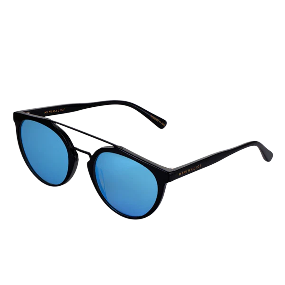 ريترو - أسود / زجاج أزرق
