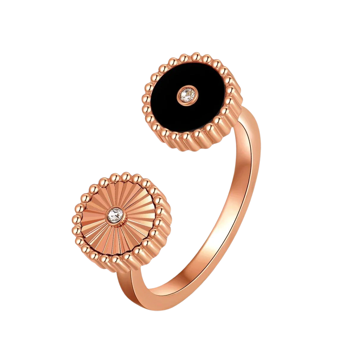 Kanz / Ring Black Rose Gold