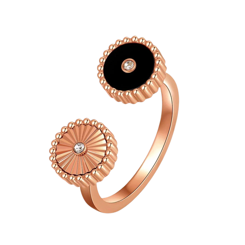 Kanz / Ring Black Rose Gold