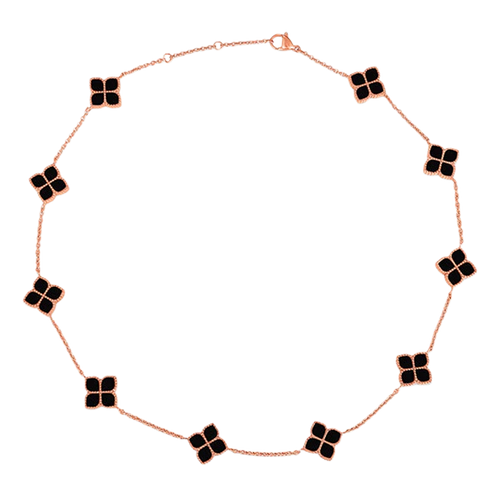 Joory / Choker Necklace Black Rose Gold