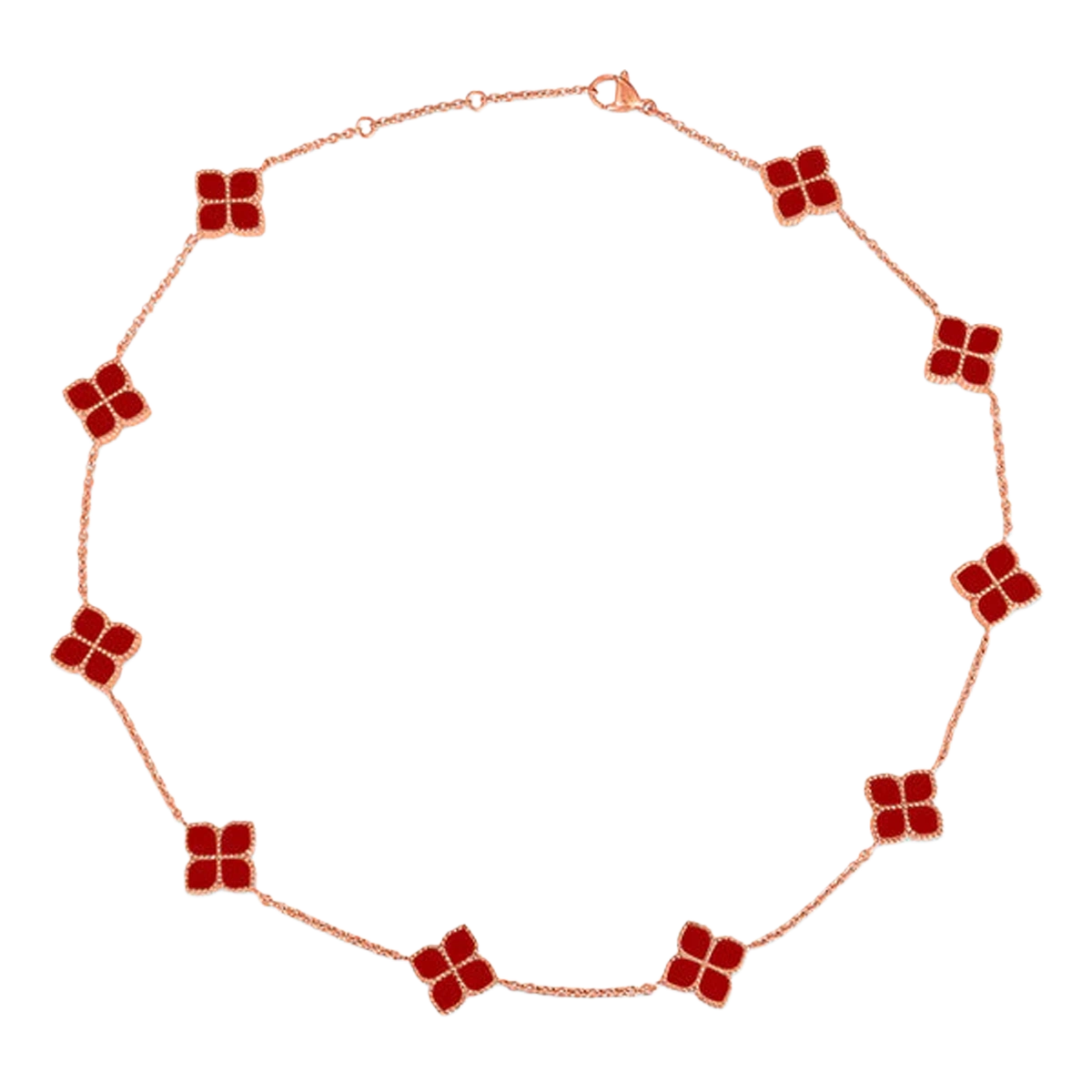 Joory / Choker Necklace Red Rose Gold