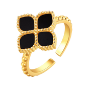 جوري / خاتم الحجر الأسود بلون الذهب