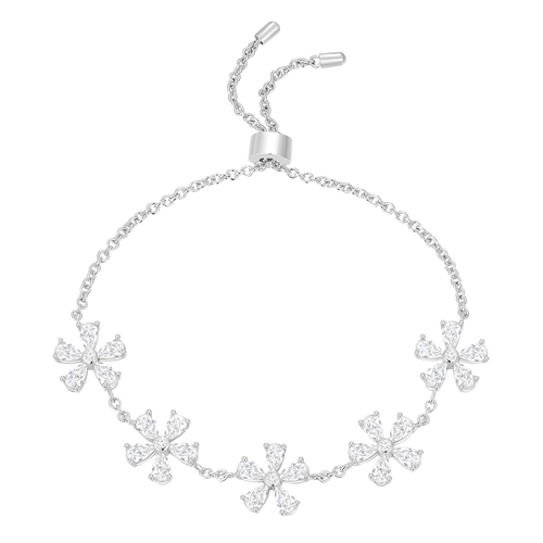 Daisy Flower / Multi Motif Bracelet Silver