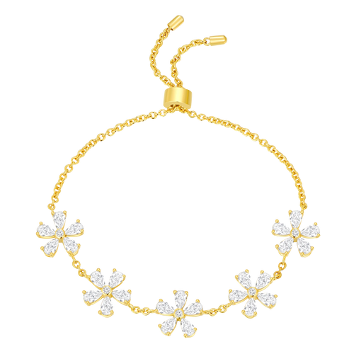 Daisy Flower / Multi Motif Bracelet Gold