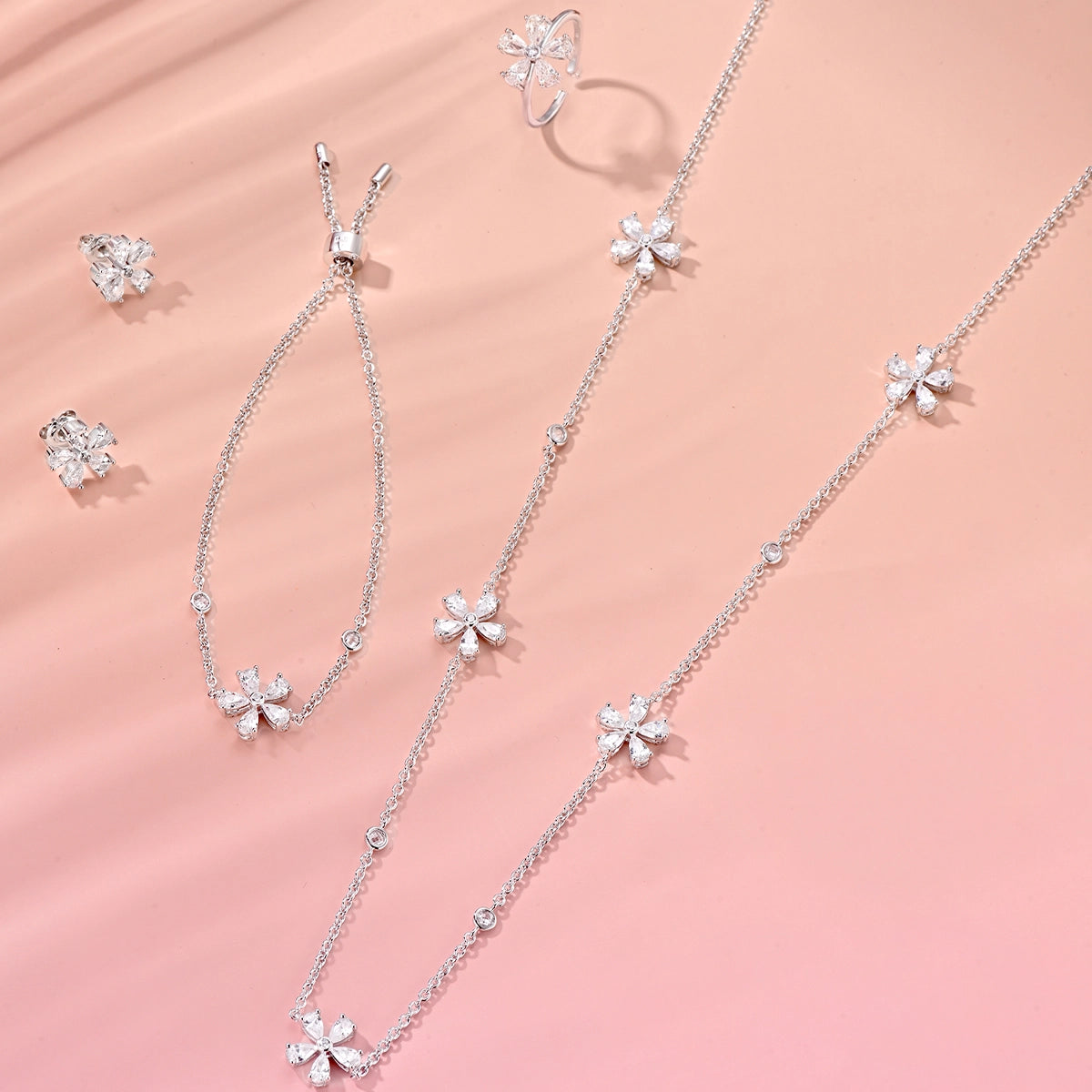 Daisy Flower / Simple Set Silver