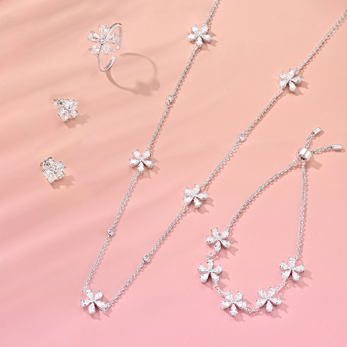 Daisy Flower / Multi Motif Set Silver