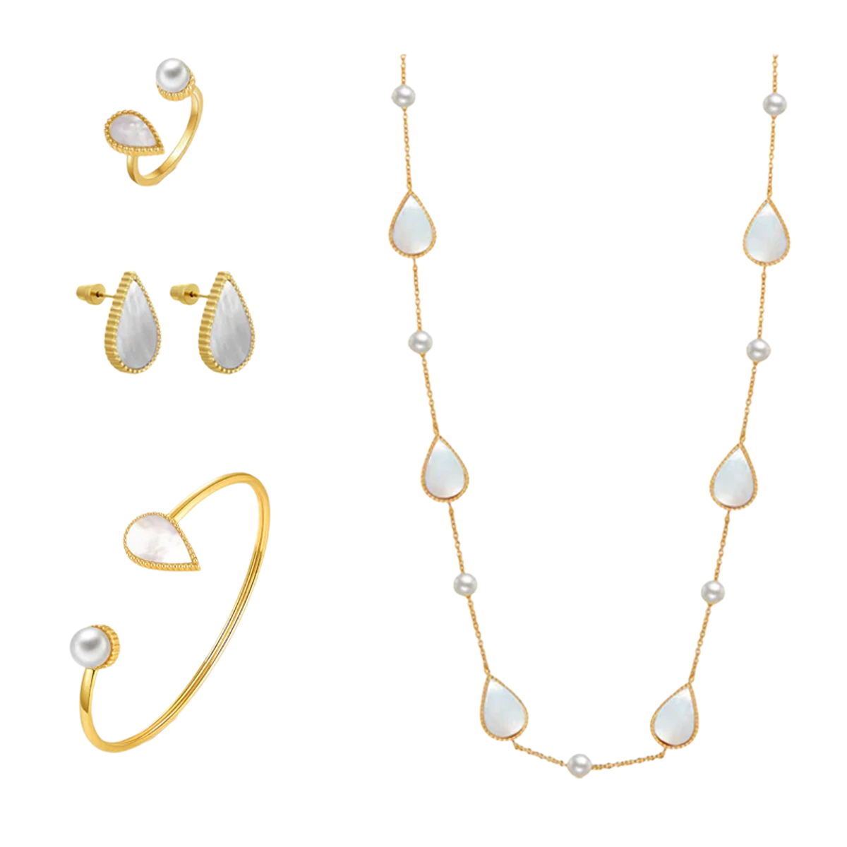 Drop / Set Pearl Gold